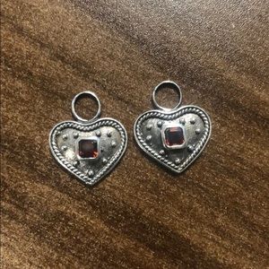 Heart shaped earring charms